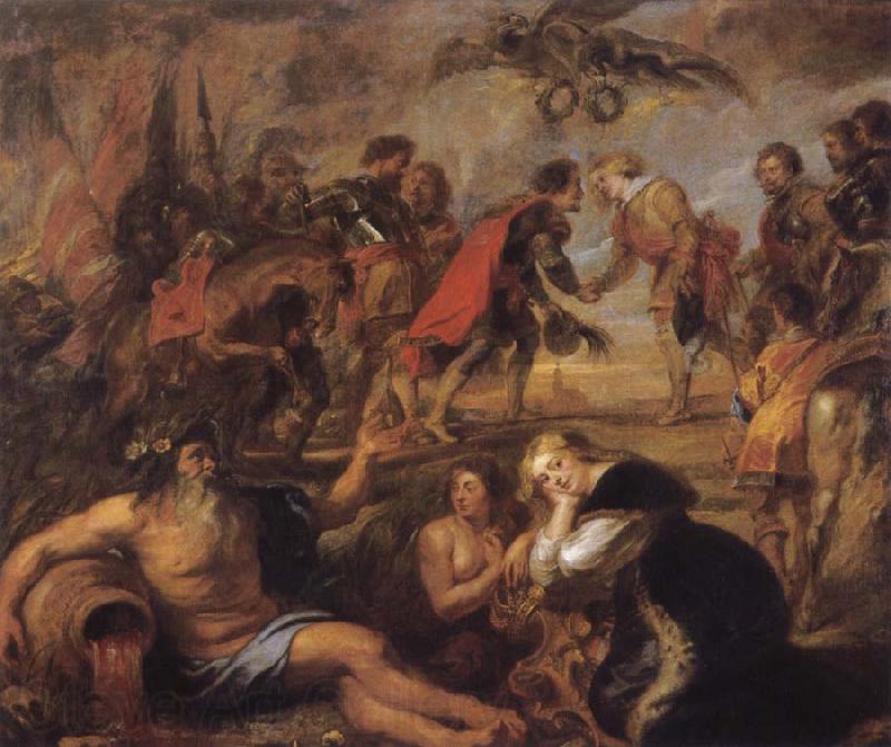 Peter Paul Rubens Meetin of King Ferdinand of Hungary and the Cardinal Infante Ferdinand before the Battle of Nordingen France oil painting art
